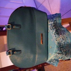 Cute teal bowling bag purse